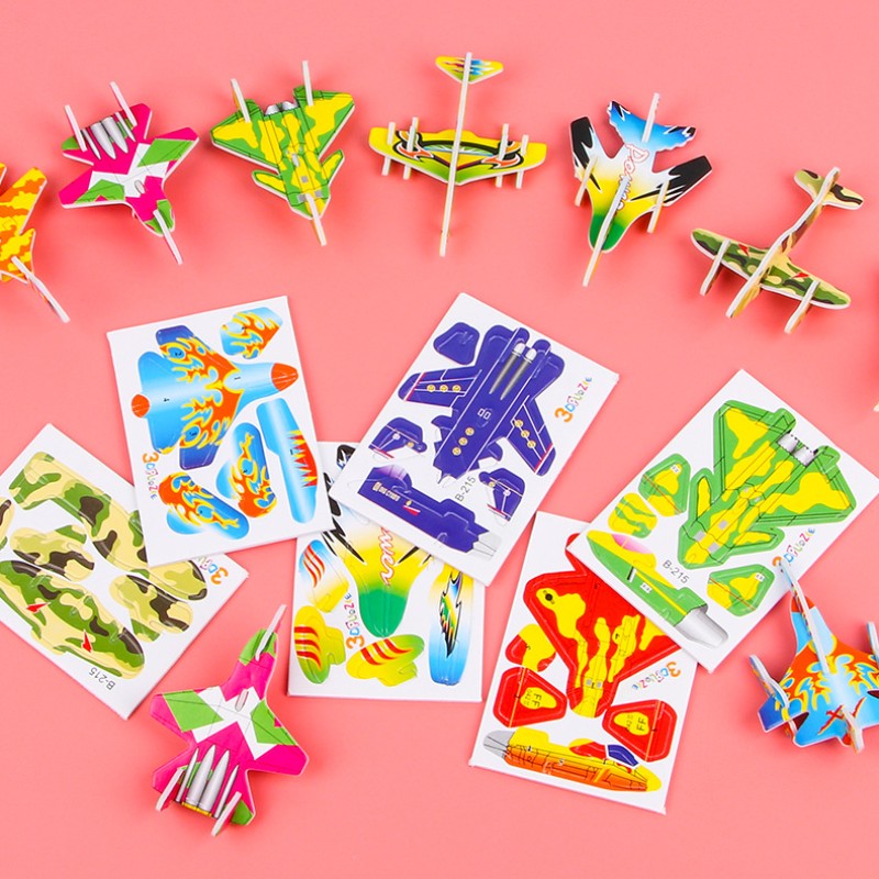 Educational Cartoon For Kids - 10pcs Creative Cute Paper Plane Puzzle