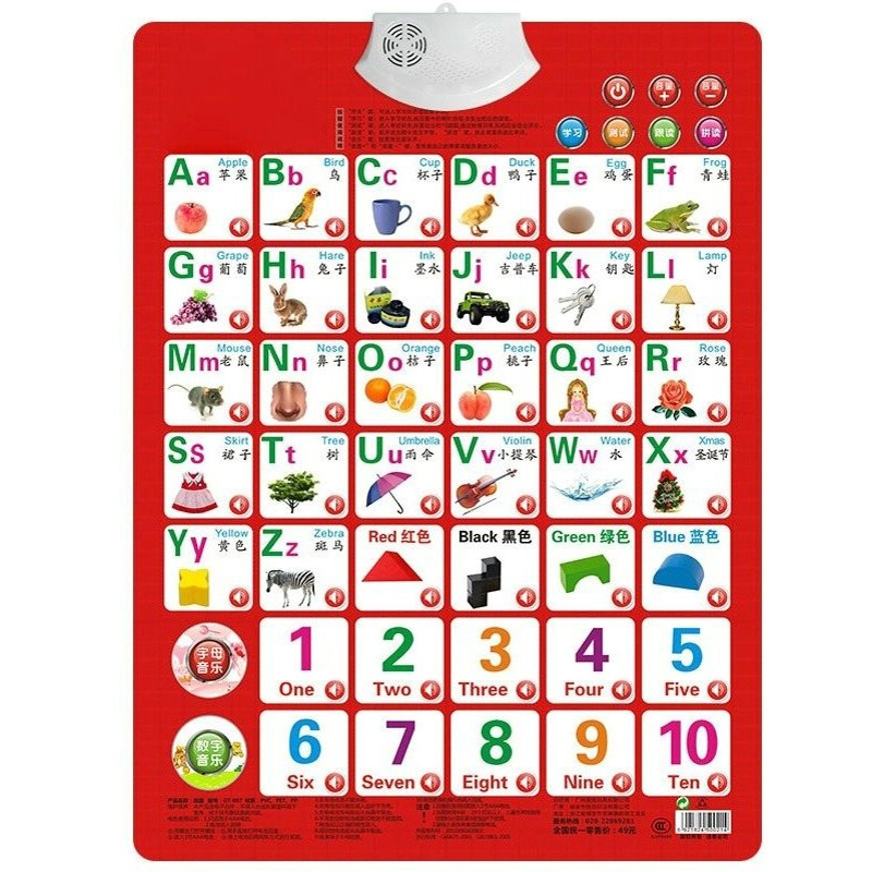 Kids Educational - Alphabet Numbers & More - Learn Numbers Alphabet Card Book Baby