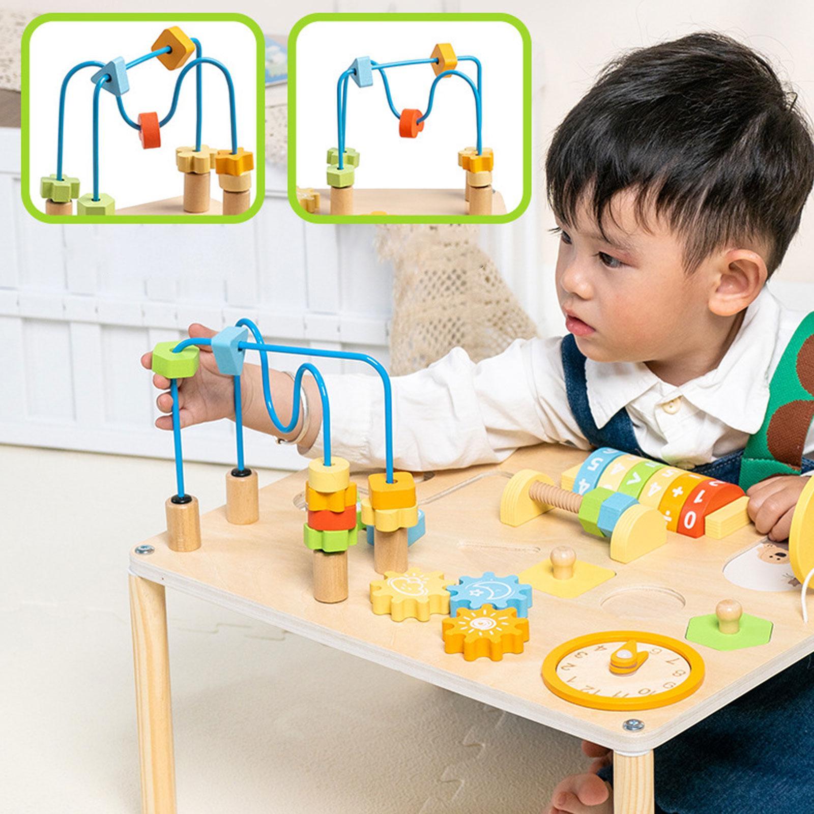Kids Education Activities - Activity Table Recognition Educational Gears Blocks