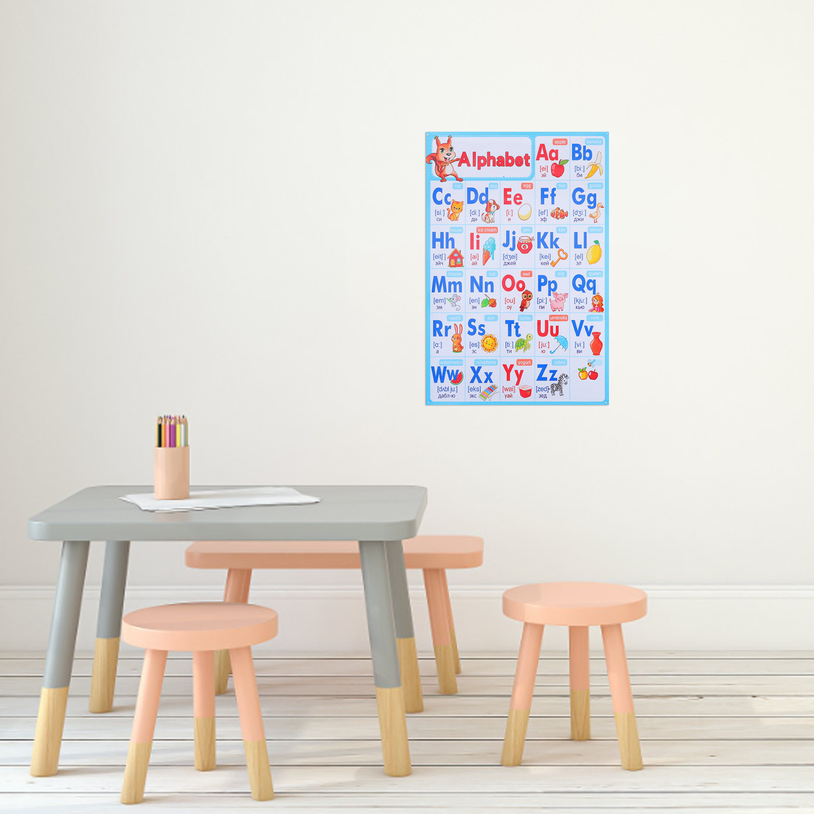 Kids Education Wallpaper - Abc Poster for Preschool Classroom Alphabet