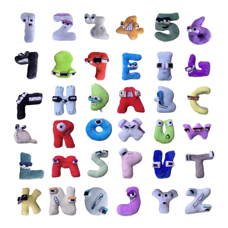 Kids Educational - Alphabet Numbers & More - 26 Pcs Alphabet & Number Plush