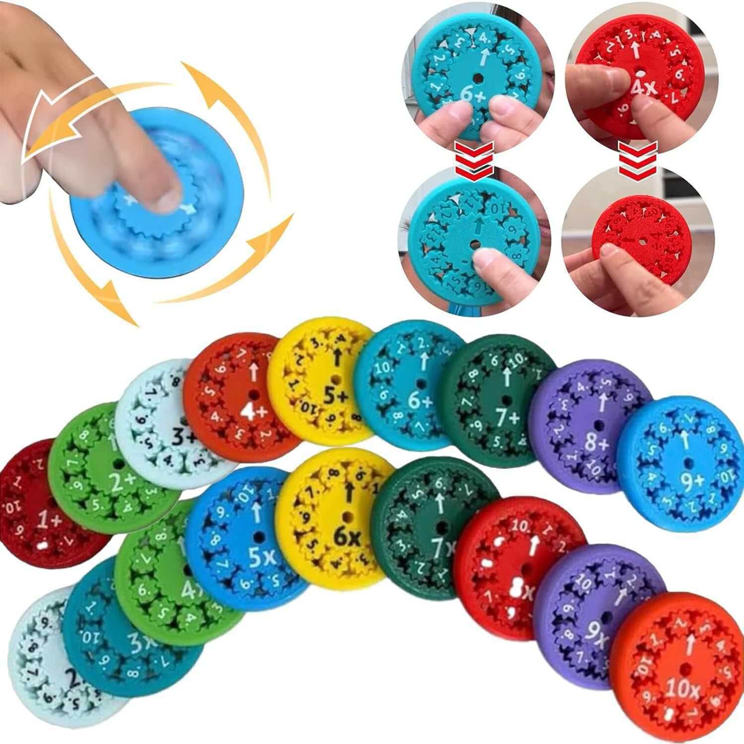 Multiplication Table Mat - Math Fidget Spinner Addition Subtraction Multiplication