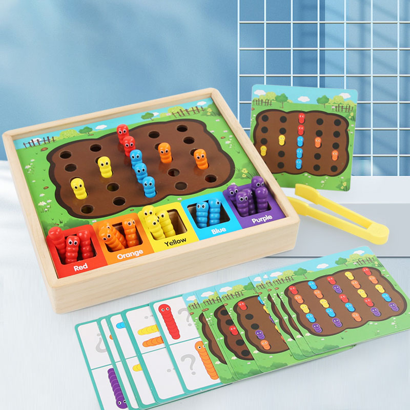 Kids Educational Game 3 - Montessori Color Classification Catching Worms Game
