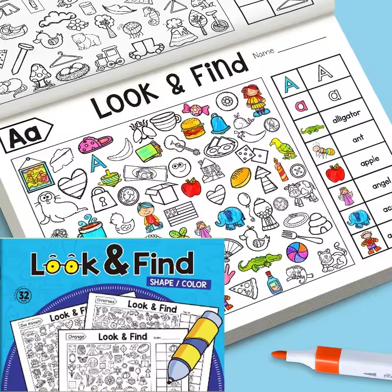 Kid Education - Look And Find Coloring Book for