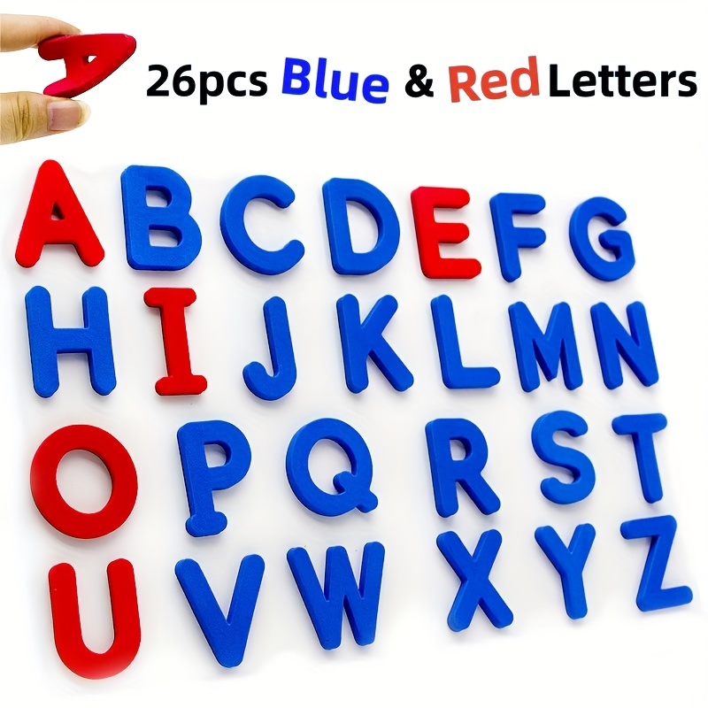 Kids Educational - Alphabet Numbers & More - Red & Blue English Letter Magnetic