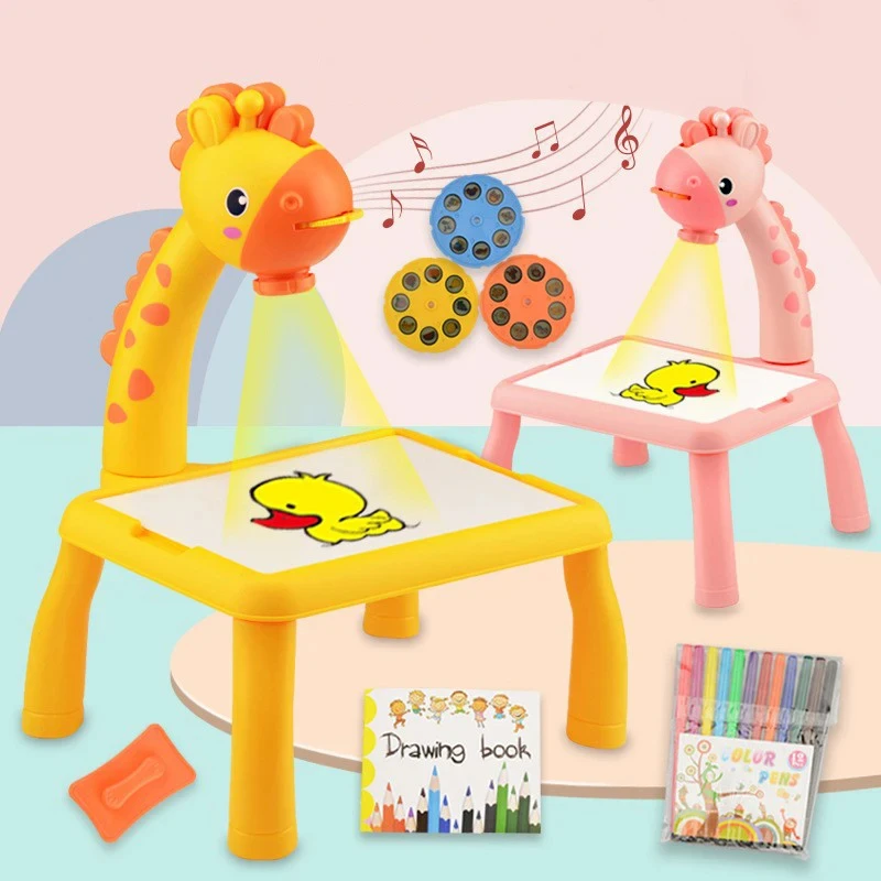 Drawing Projector Kids - Children LED Projector Art Drawing Table