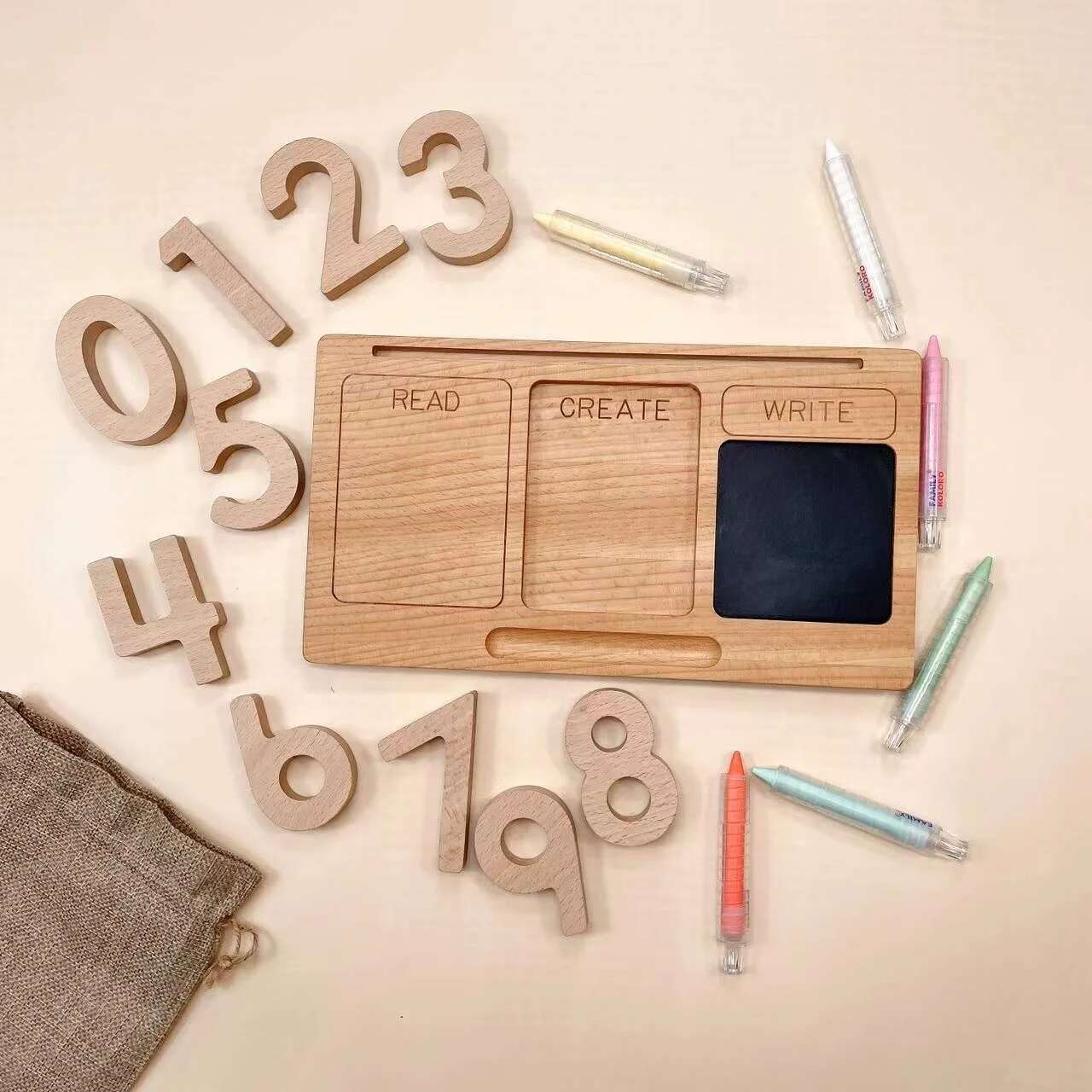 Kids Education Number - New Children Montessori Learning Tablet Learn