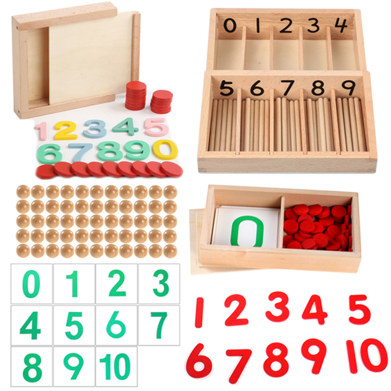 Kids Education Number - Counting Box Math Montessori Toys For
