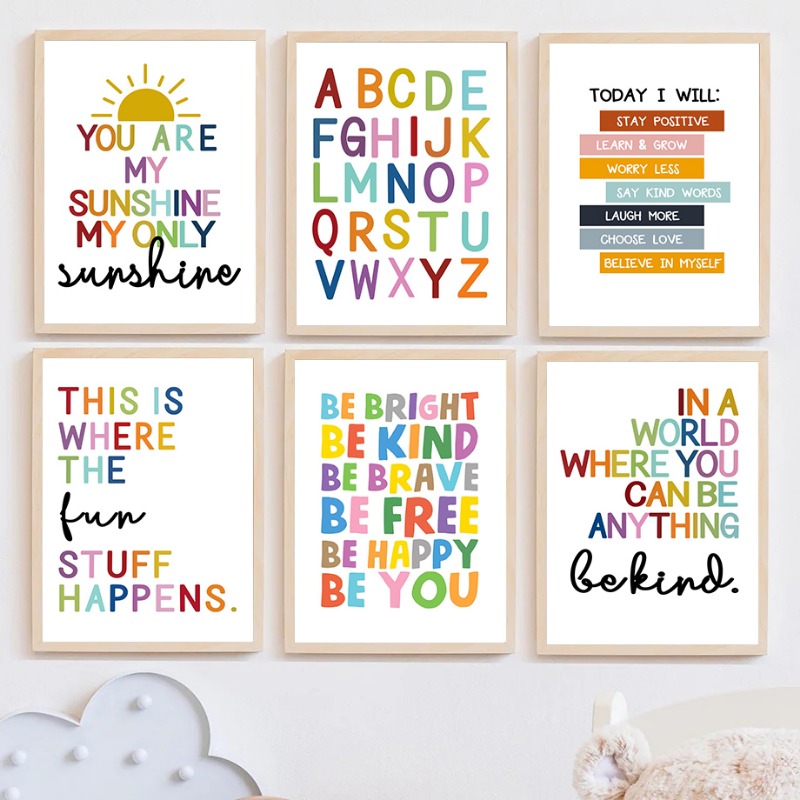 English Kids Education - English Education Poster Alphabet Number Color