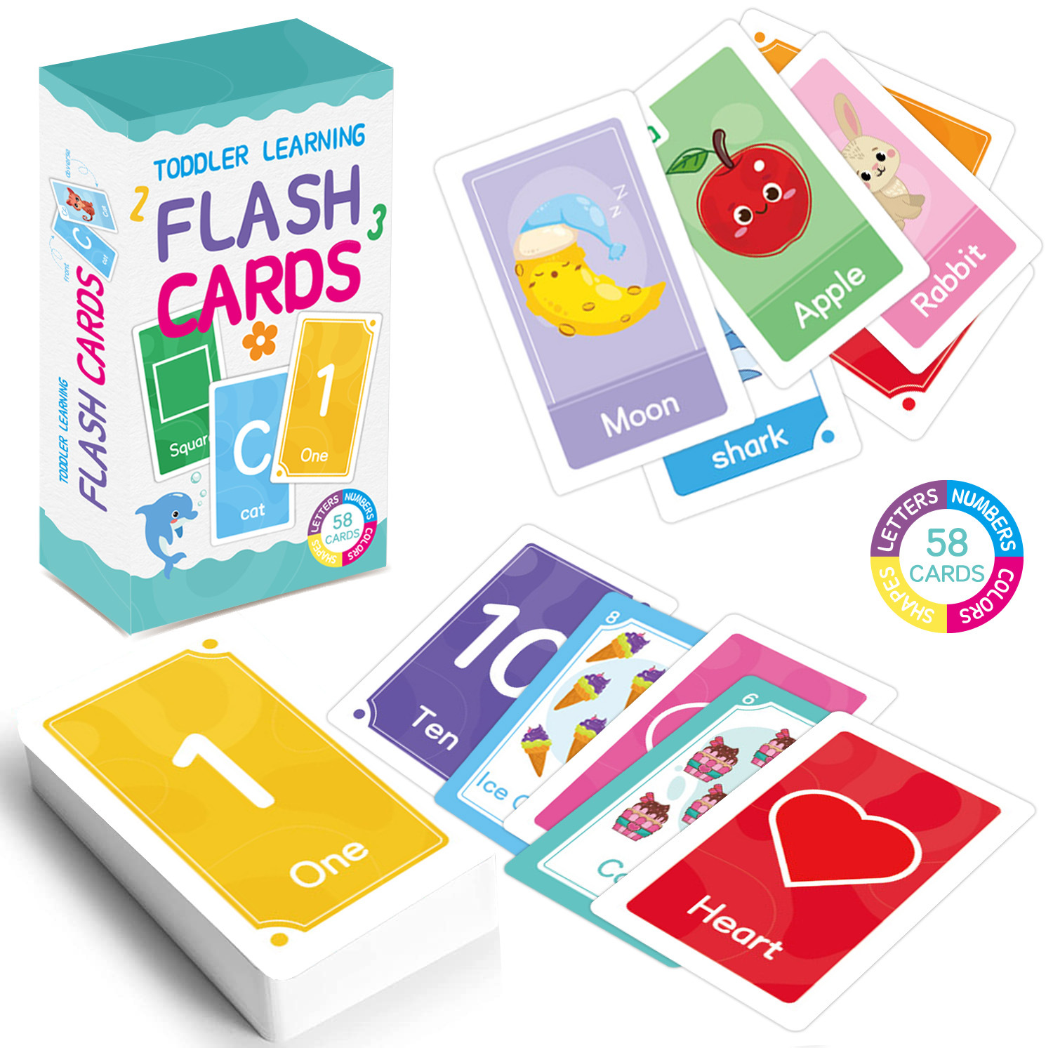 58 Pcs ABC Alphabet Flashcards - огляд і ціна Kids Education Gift