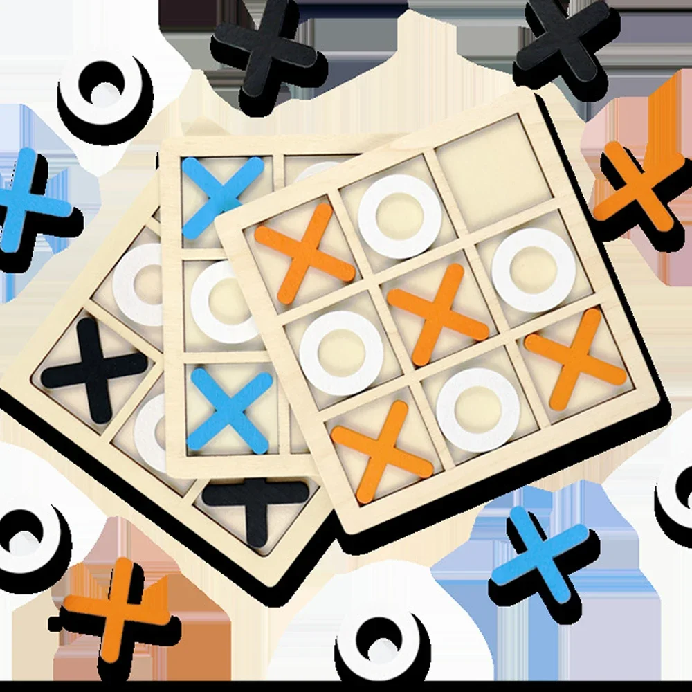 Wooden XO Tic Tac Toe Game Min - огляд і ціна Kids Educational Box