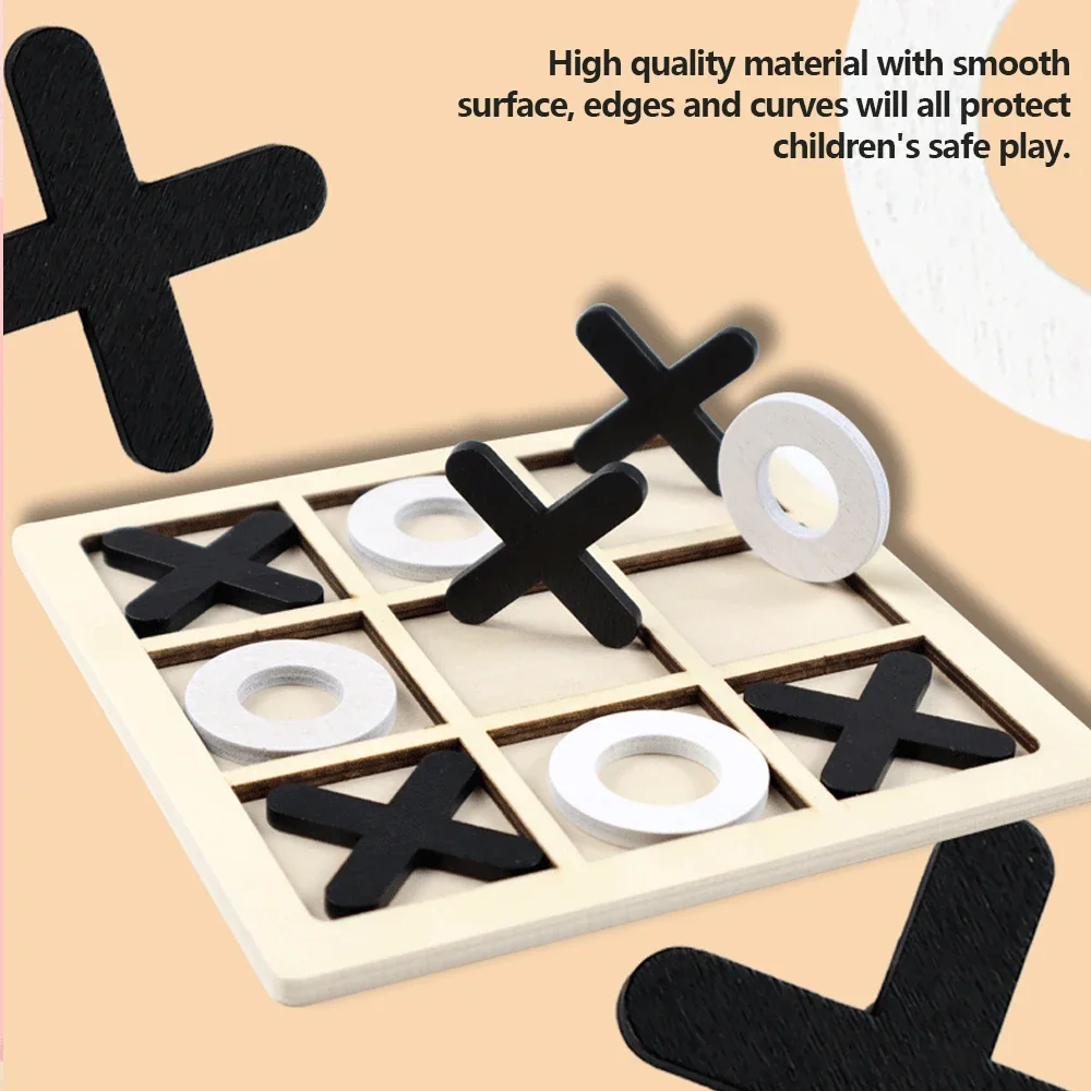 Wooden XO Tic Tac Toe Game Min - огляд і ціна Kids Educational Box