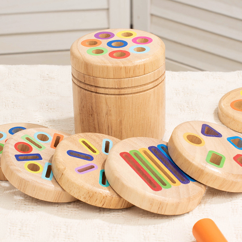 Montessori Wooden Shape Sortin - огляд і ціна Kids Educational Box