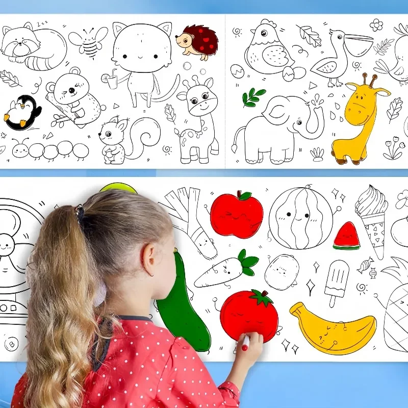 Kids Coloring Paper Roll Stick - огляд і ціна Kids Education Wallpaper