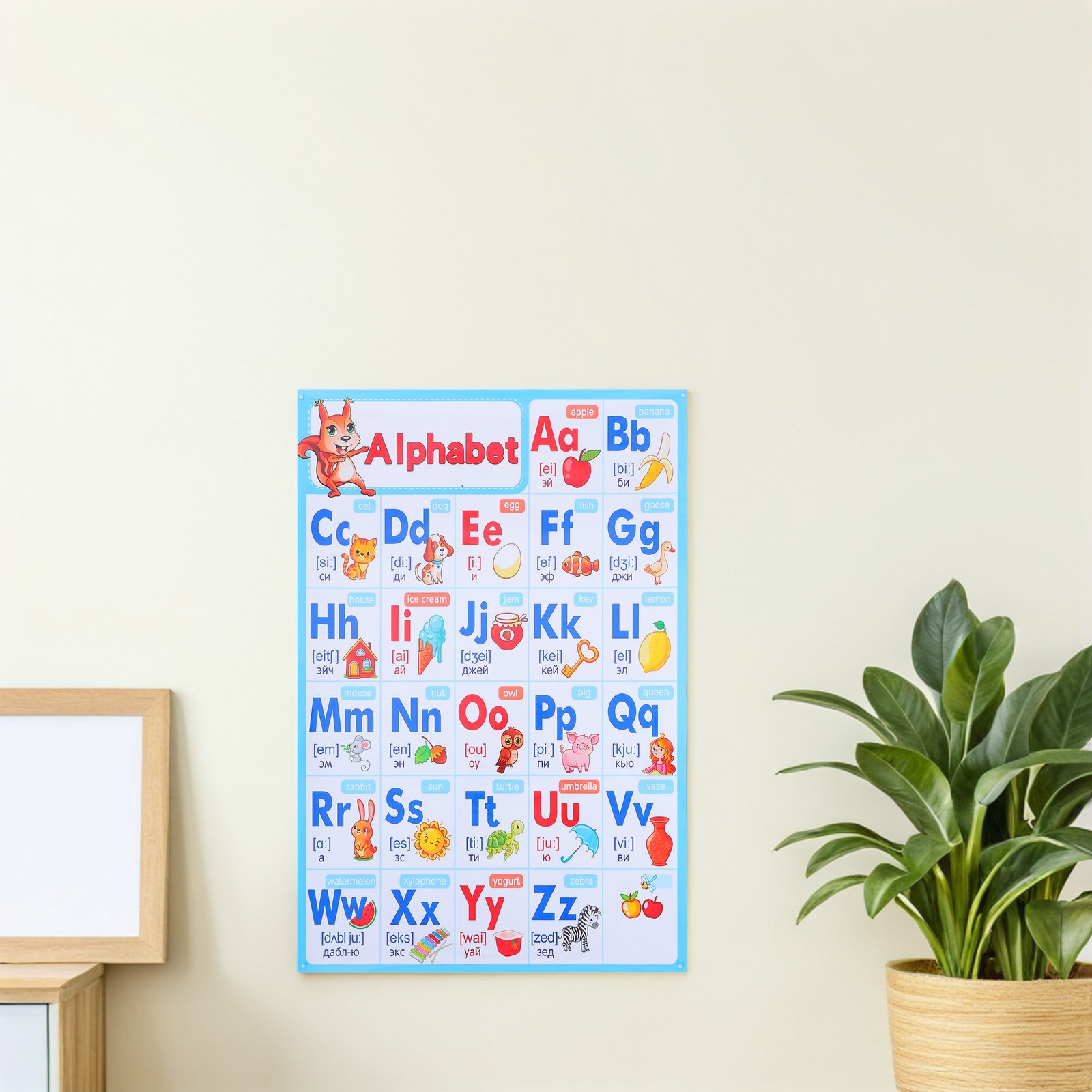 Alphabet Poster Chart Abc Pres - огляд і ціна Kids Education Wallpaper