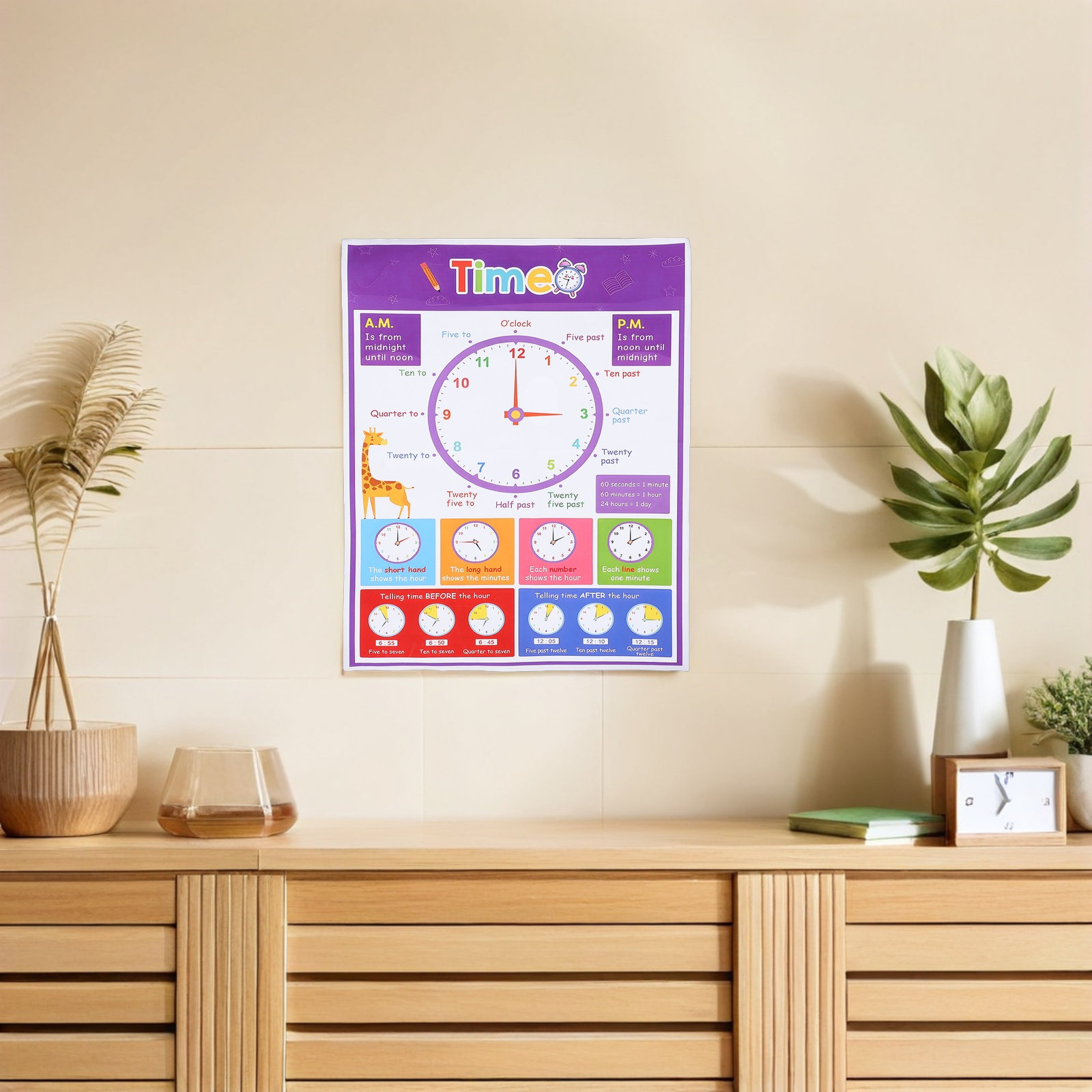 Educational Time Teaching Post - огляд і ціна Kids Education Wallpaper