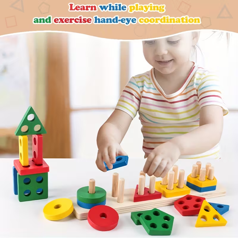 Montessori Wooden Games Baby T - огляд і ціна Kids Educational Game 3