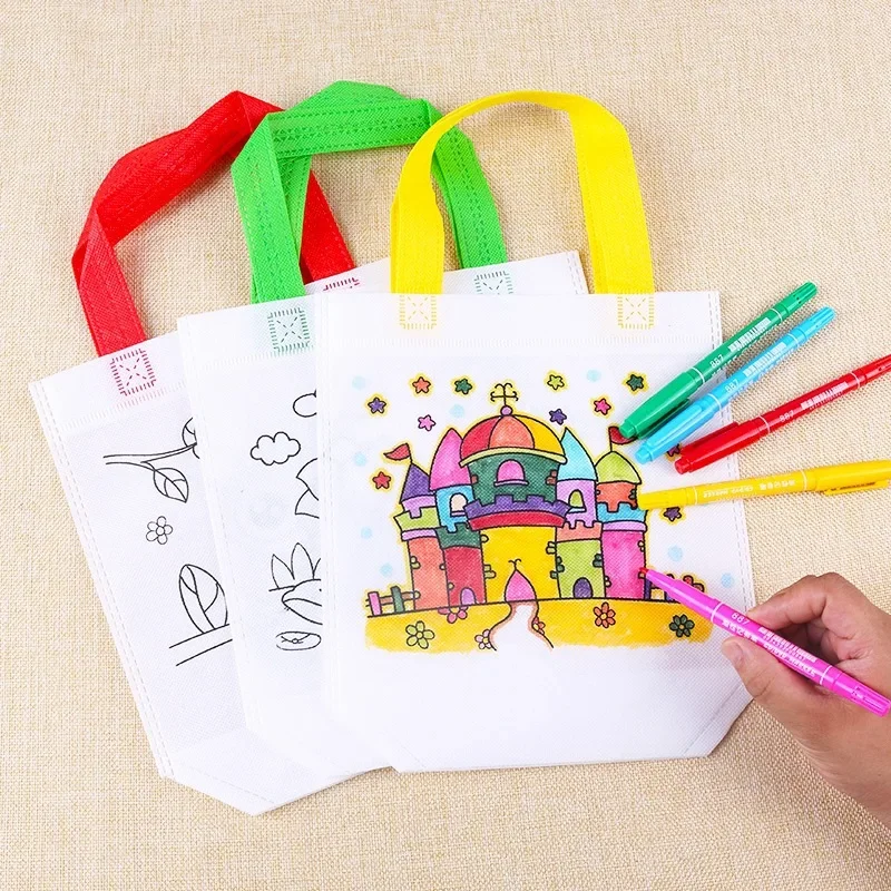 1-10pcs Sets DIY Graffiti Bag  - огляд і ціна Kids Education Laptop