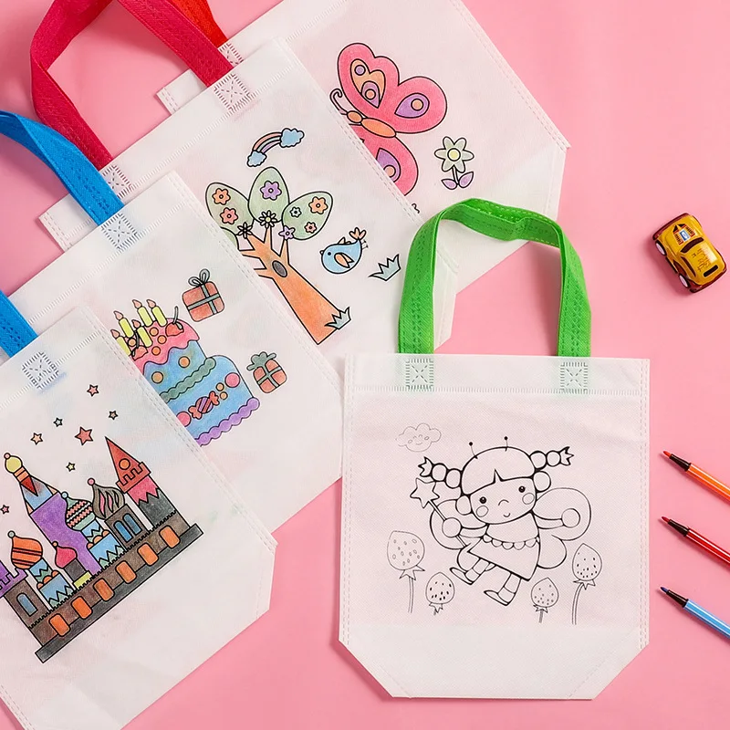1-10pcs Sets DIY Graffiti Bag  - огляд і ціна Kids Education Laptop
