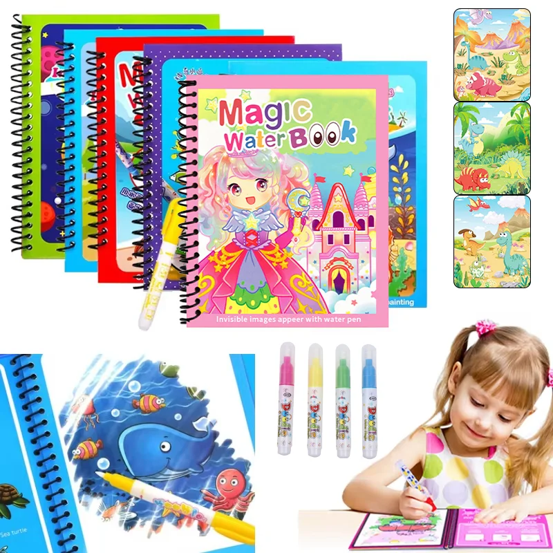 Cartoon Magic Water Drawing Bo - огляд і ціна Kids Education Laptop