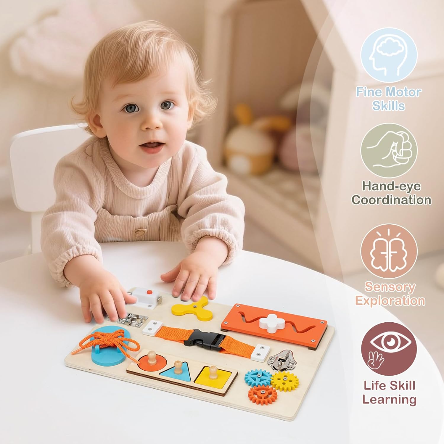 Montessori Busy Board for Todd - огляд і ціна Kids Educational Box
