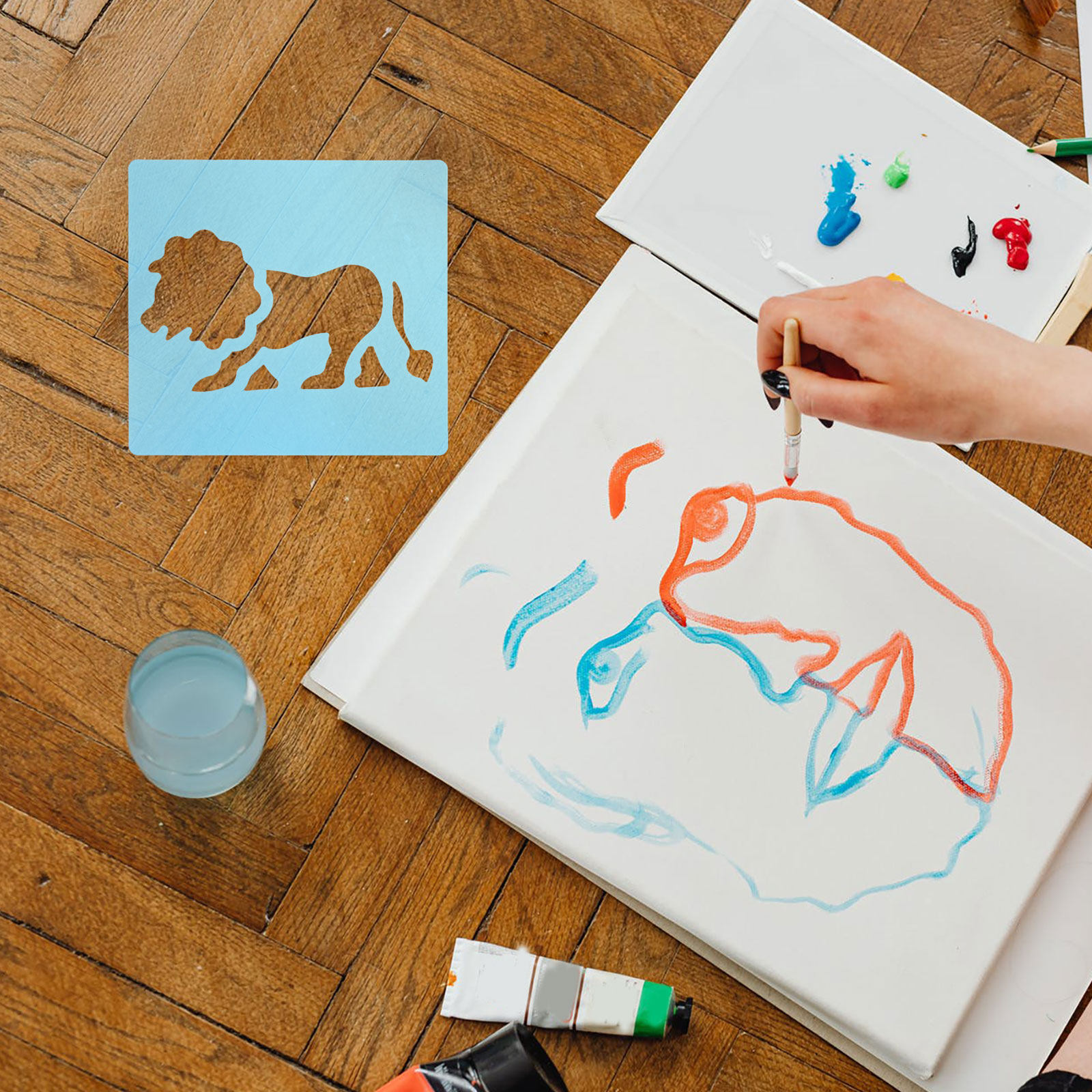 12Pcs Plastic Drawing Stencils - огляд і ціна Kids Education Wallpaper